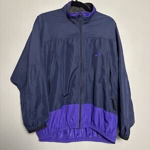 Vintage 90’s Nike Windbreaker Running Jacket Purple Medium Wind Breaker